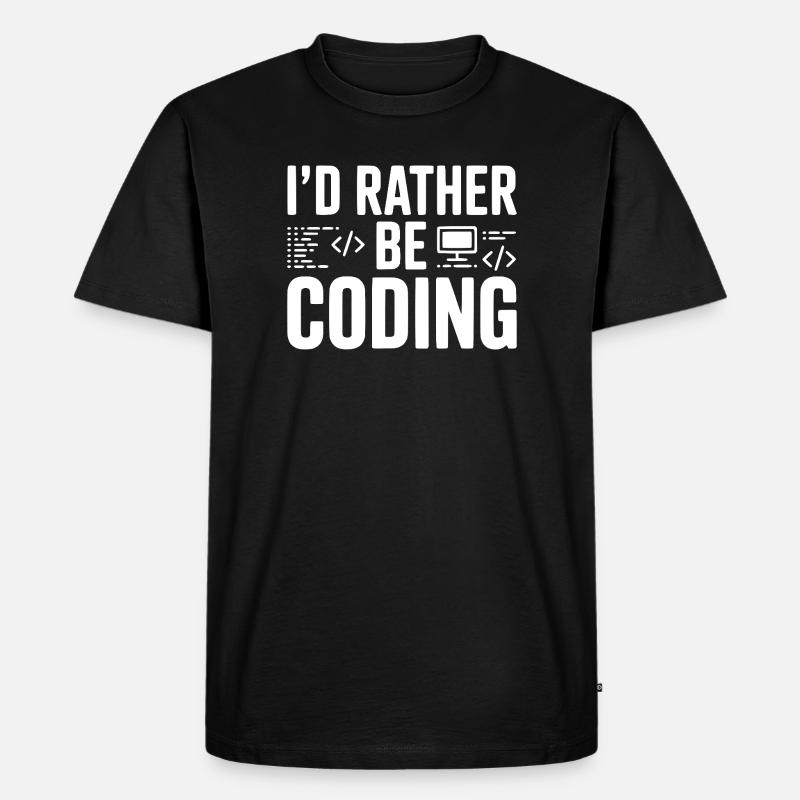 Je préfère coder - T-shirt Premium bio Homme - noir