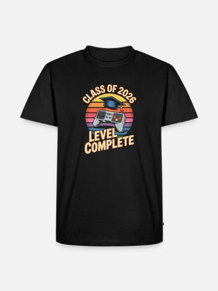 Level Complete 2026 Completion Retro Gaming - Men's Premium Organic T-Shirt - black