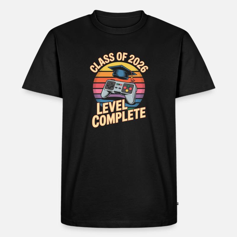 Level Complete 2026 Completion Retro Gaming - Men's Premium Organic T-Shirt - black