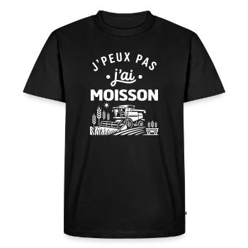 J'peux pas j'ai moisson - T-shirt Premium bio Homme - noir - Devant - Nico (187cm)
