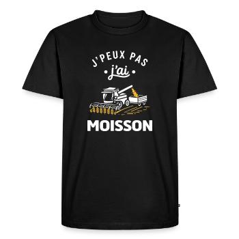 J'peux pas j'ai moisson - T-shirt Premium bio Homme - noir - Devant - Nico (187cm)