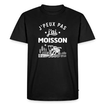 J'peux pas j'ai moisson - T-shirt Premium bio Homme - noir - Devant - Nico (187cm)