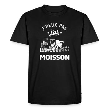 J'peux pas j'ai Moisson - T-shirt Premium bio Homme - noir - Devant - Nico (187cm)