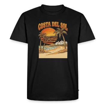 Costa Del Sol Holidays Spain - Men's Premium Organic T-Shirt - black - Front - Nico (187cm)