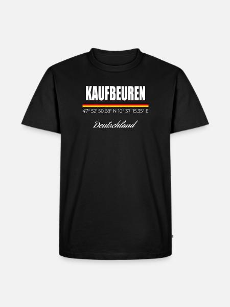 Kaufbeuren - Männer Premium Bio T-Shirt - Schwarz