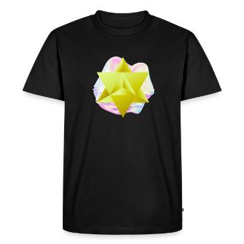 Surreal Merkaba Star - Men's Premium Organic T-Shirt - black - Front - Nico (187cm)