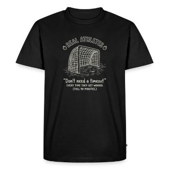 Drôle de football 90 minutes - T-shirt Premium bio Homme - noir - Devant - Nico (187cm)