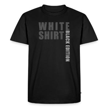 White Shirt Black Edition - Männer Premium Bio T-Shirt - Schwarz - Vorne - Nico (187cm)