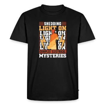 Électricien, technicien en électronique, électricien - T-shirt Premium bio Homme - noir - Devant - Nico (187cm)