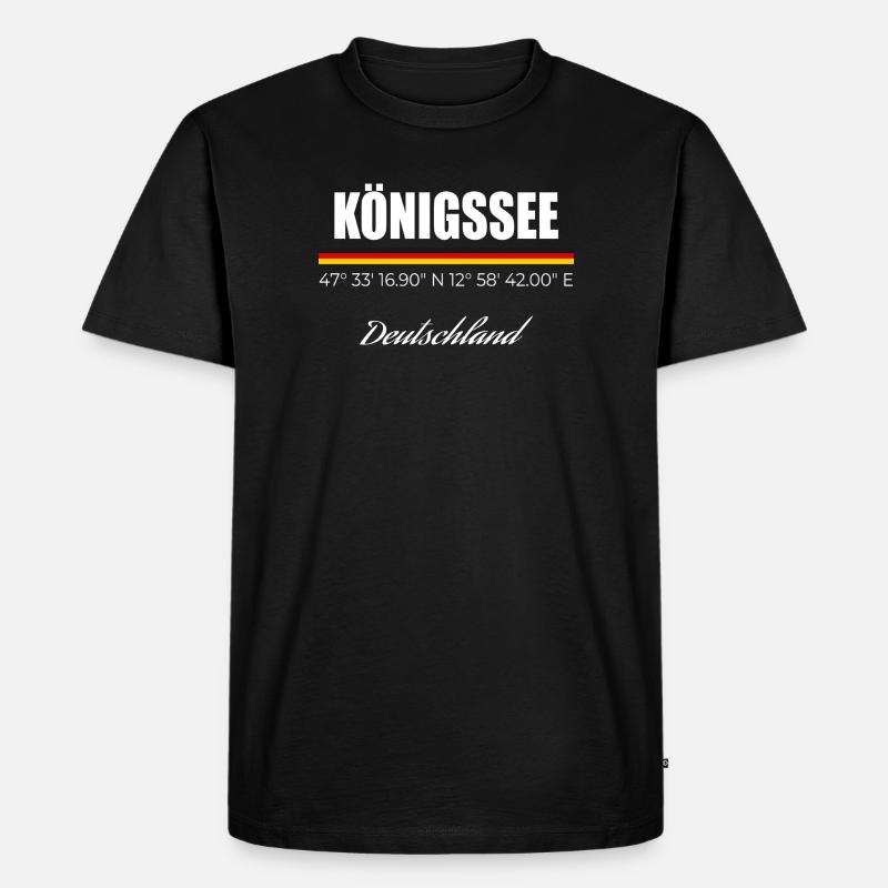 Königssee - Männer Premium Bio T-Shirt - Schwarz