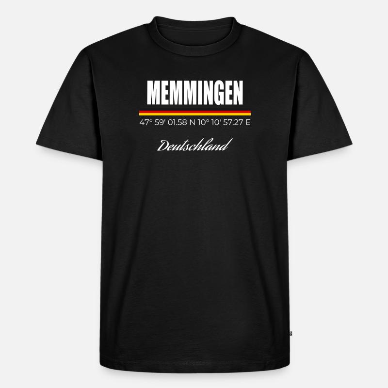 Memmingen - Männer Premium Bio T-Shirt - Schwarz