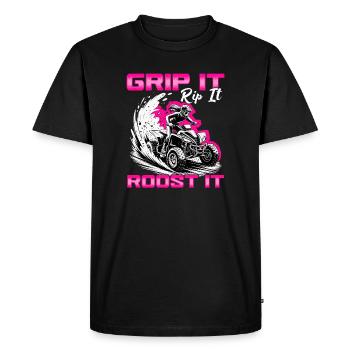 Quad ATV Woman Girl Four Wheeler - Men's Premium Organic T-Shirt - black - Front - Nico (187cm)