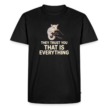 Sugar Glider Mom Exotic Pet Lover - Men's Premium Organic T-Shirt - black - Front - Nico (187cm)