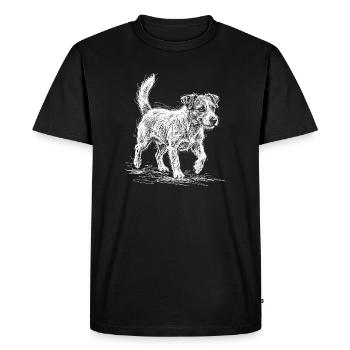 Jack Russell Terrier – Conception de chien de croquis - T-shirt Premium bio Homme - noir - Devant - Nico (187cm)