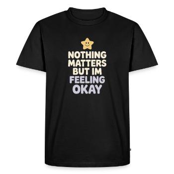 Humour existentiel, nihilisme, humour, - T-shirt Premium bio Homme - noir - Devant - Nico (187cm)