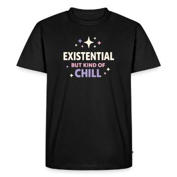 Humour existentiel, nihilisme, humour, - T-shirt Premium bio Homme - noir - Devant - Nico (187cm)