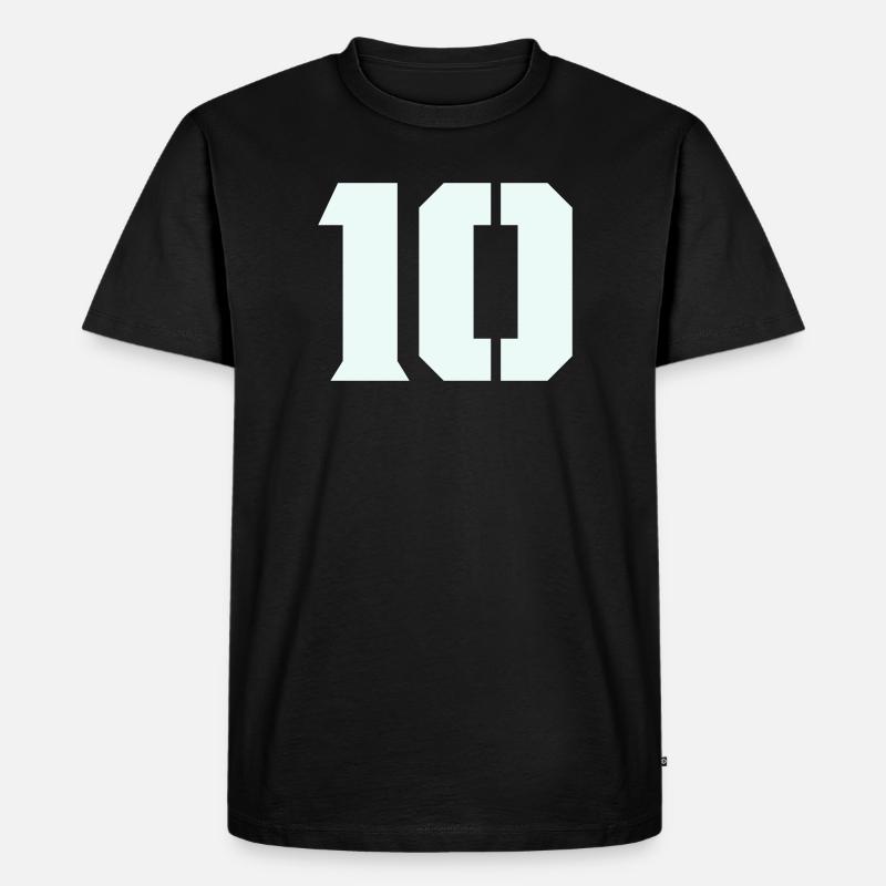 10- - Männer Premium Bio T-Shirt - Schwarz