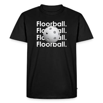 Floorball Graphic - T-shirt Premium bio Homme - noir - Devant - Nico (187cm)