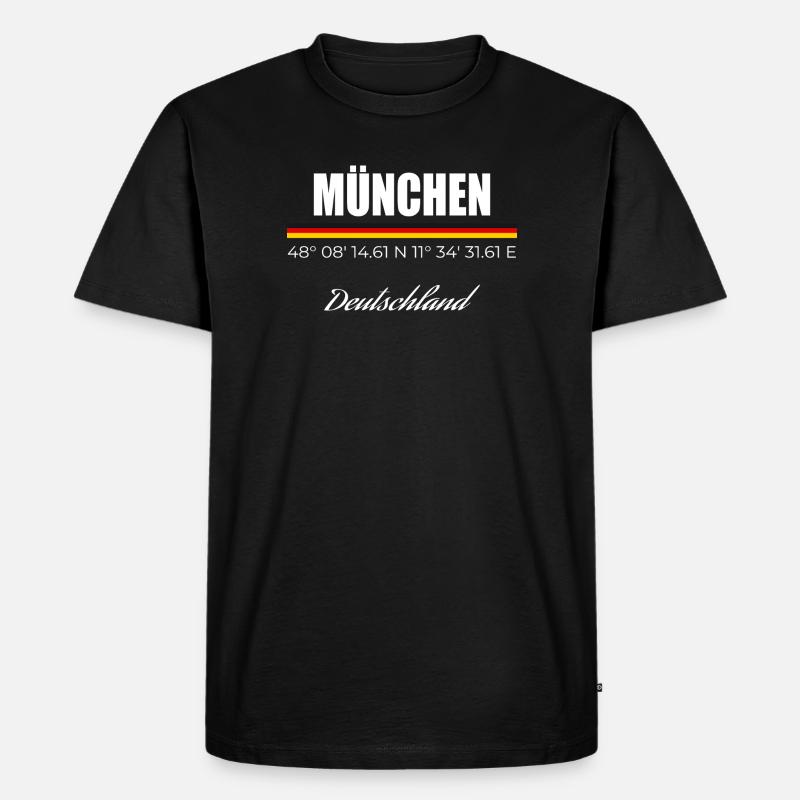 München - Männer Premium Bio T-Shirt - Schwarz