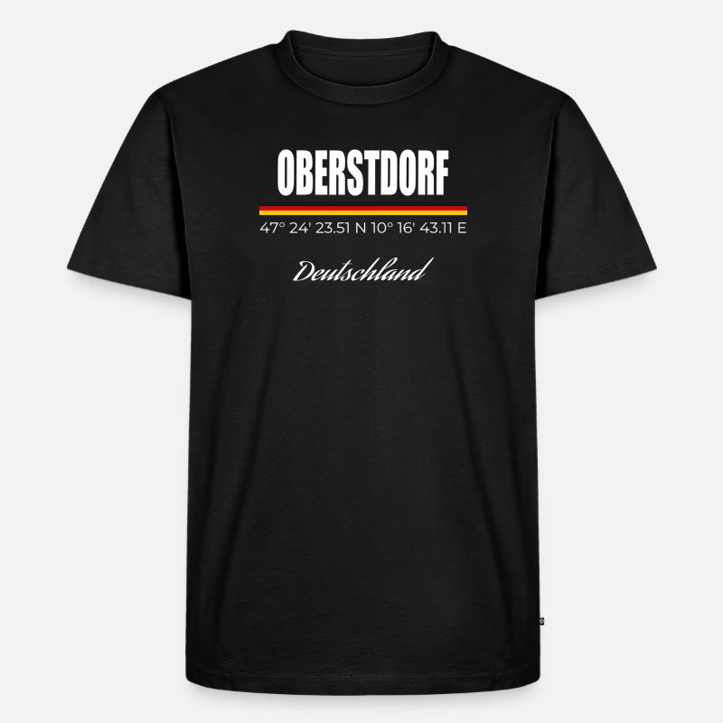 Oberstdorf - Männer Premium Bio T-Shirt - Schwarz