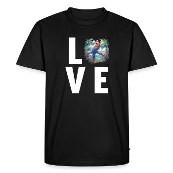 Macaw's Era - Men's Premium Organic T-Shirt - black - Front - Nico (187cm)