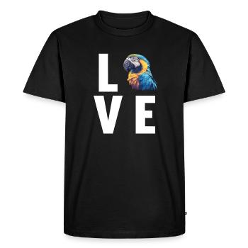 Macaw's Era - Men's Premium Organic T-Shirt - black - Front - Nico (187cm)
