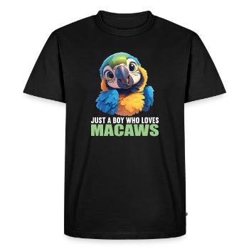L’ère de l’ara - T-shirt Premium bio Homme - noir - Devant - Nico (187cm)