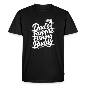 Father's favorite fishing buddy - Men's Premium Organic T-Shirt - black - Front - Nico (187cm)