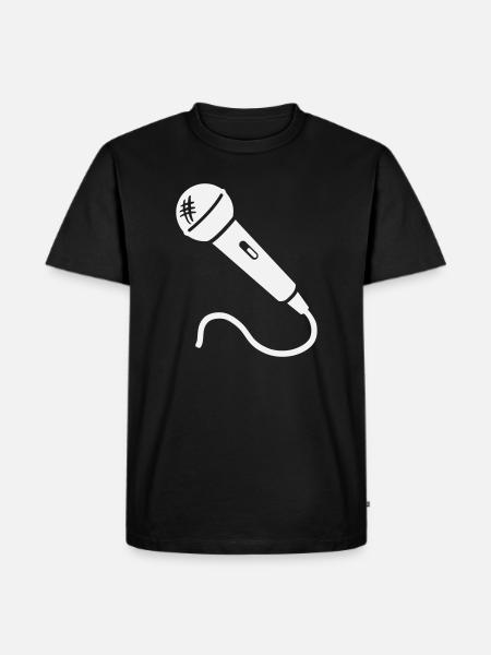 Microphone Karaoke Musician Singer Microphone Singing - Men's Premium Organic T-Shirt - black