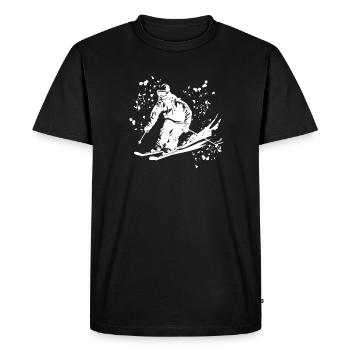 Alpine skiing Winter sports Nordic skiing - Men's Premium Organic T-Shirt - black - Front - Nico (187cm)