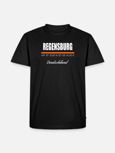 Regensburg - Männer Premium Bio T-Shirt - Schwarz