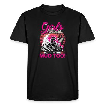 Quad ATV Woman Girl Four Wheeler - Men's Premium Organic T-Shirt - black - Front - Nico (187cm)