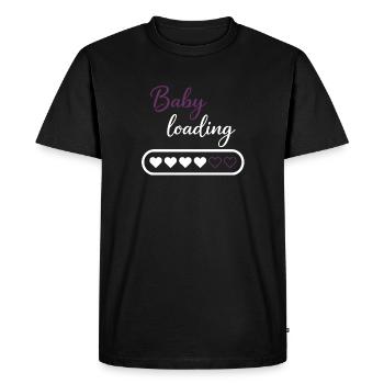 Progression du chargement cardiaque du bébé - T-shirt Premium bio Homme - noir - Devant - Nico (187cm)