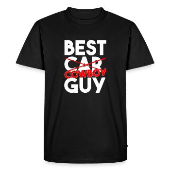 Meilleur Cowboy Guy, Slogan drôle du western - T-shirt Premium bio Homme - noir - Devant - Nico (187cm)
