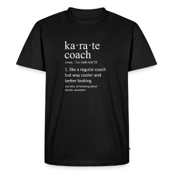 Mes personnes préférées m’appellent papa karaté papa - T-shirt Premium bio Homme - noir - Devant - Nico (187cm)