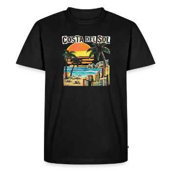 Costa Del Sol Spain Holidays - Men's Premium Organic T-Shirt - black - Front - Nico (187cm)