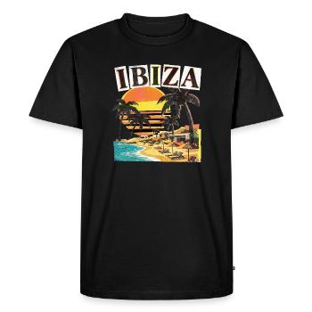 Ibiza Holidays - Men's Premium Organic T-Shirt - black - Front - Nico (187cm)
