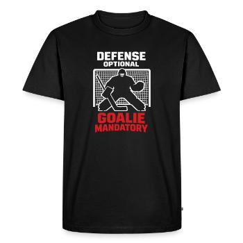Gardien de but de hockey Cadeau de but Vie de gardien de hockey - T-shirt Premium bio Homme - noir - Devant - Nico (187cm)