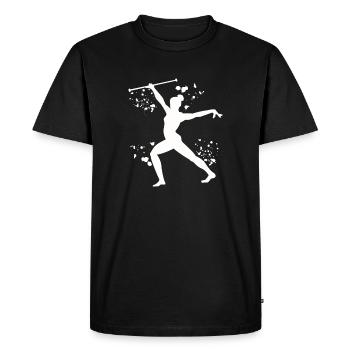 Gymnaste avec baguette gymnastique rythmique - T-shirt Premium bio Homme - noir - Devant - Nico (187cm)