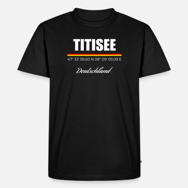 Titisee - Männer Premium Bio T-Shirt - Schwarz