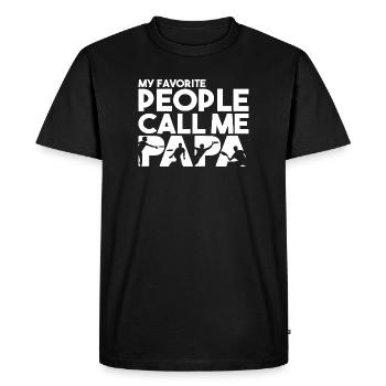 Mes personnes préférées m’appellent papa frisbee dad - T-shirt Premium bio Homme - noir - Devant - Nico (187cm)
