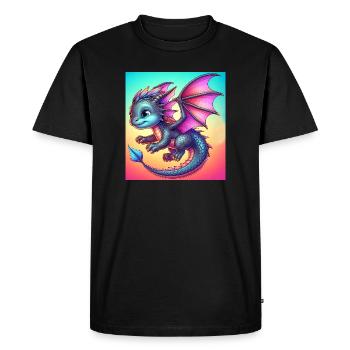 dragon - T-shirt Premium bio Homme - noir - Devant - Nico (187cm)