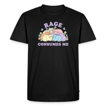 Nuage câlin des chats pastel - T-shirt Premium bio Homme - noir - Devant - Nico (187cm)