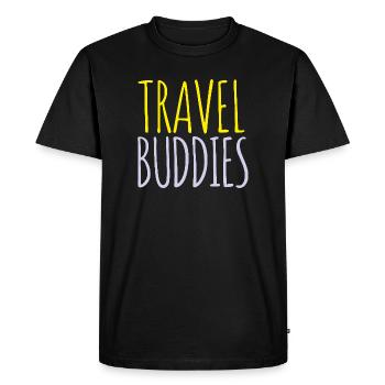 Amis de voyage - T-shirt Premium bio Homme - noir - Devant - Nico (187cm)