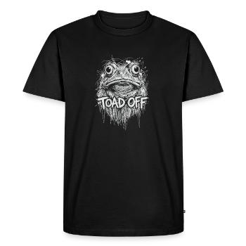 Toad Off Internet Meme Frog - Men's Premium Organic T-Shirt - black - Front - Nico (187cm)