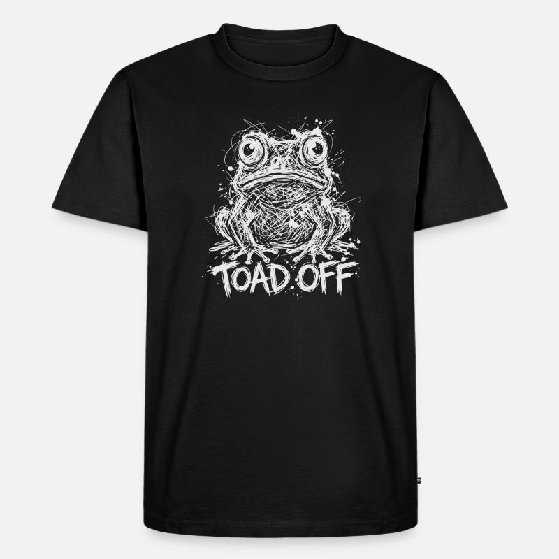 Toad Off Internet Meme Frog - Männer Premium Bio T-Shirt - Schwarz