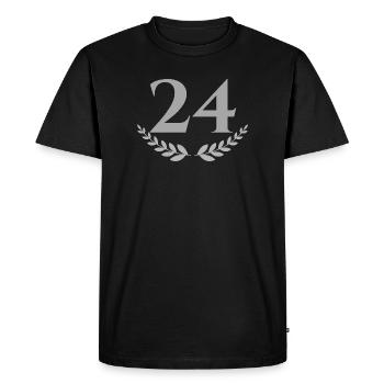 24 - Men's Premium Organic T-Shirt - black - Front - Nico (187cm)