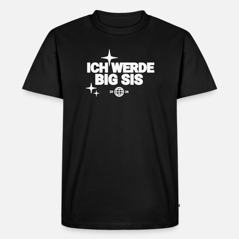 Ich Werde Big Sis - Männer Premium Bio T-Shirt - Schwarz