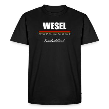 Wesel - T-shirt Premium bio Homme - noir - Devant - Nico (187cm)