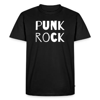 Typographie Punk Rock Bold - T-shirt Premium bio Homme - noir - Devant - Nico (187cm)